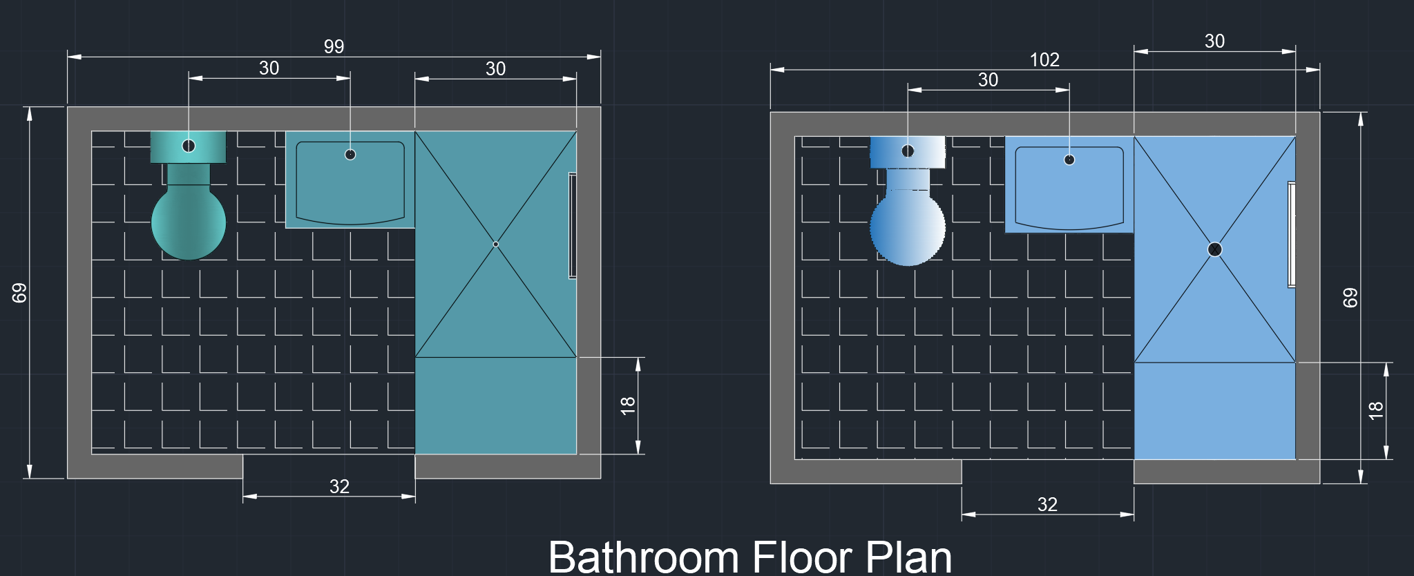 Bathroom floor plan