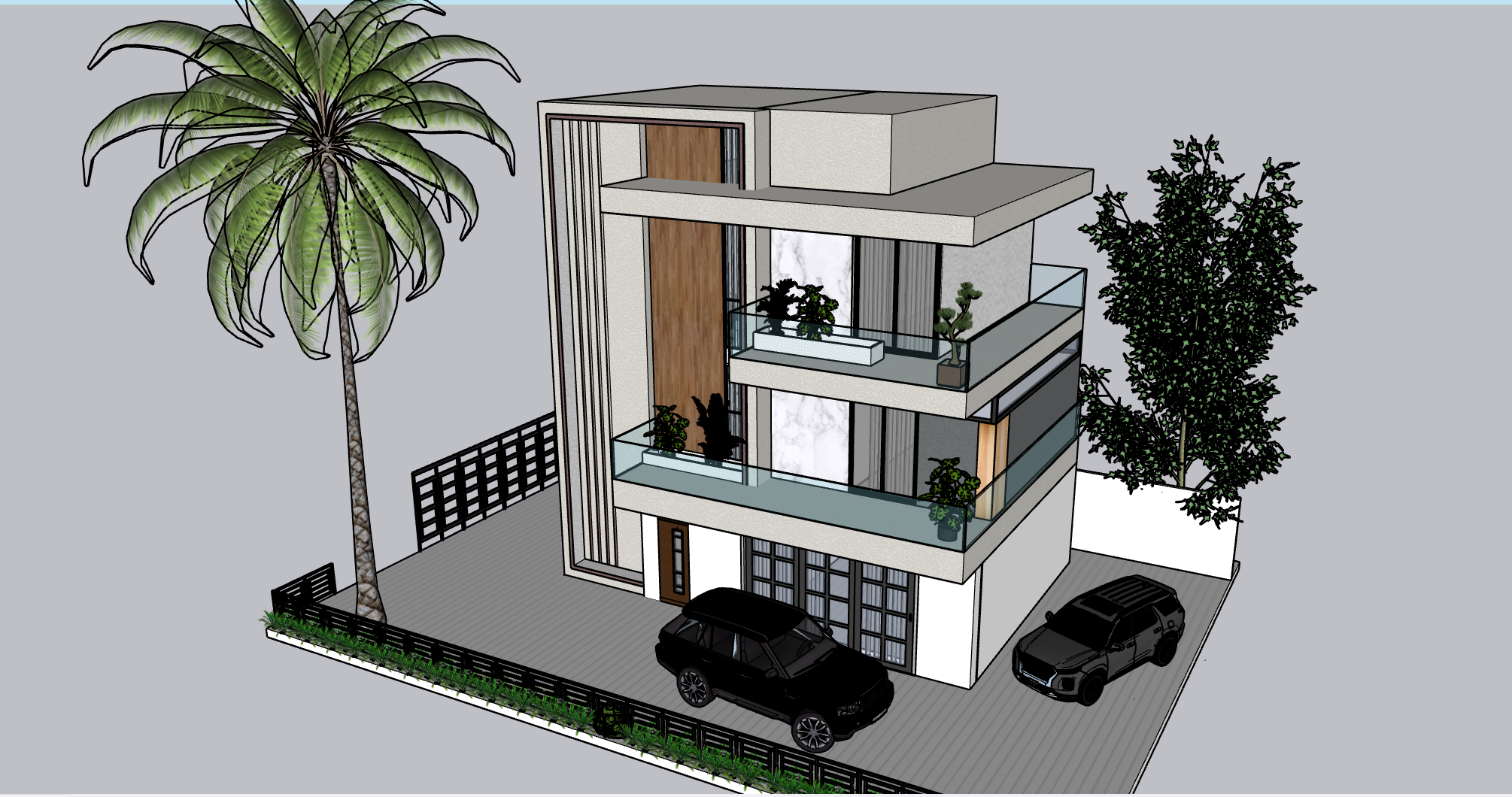 Narrow-lot row house