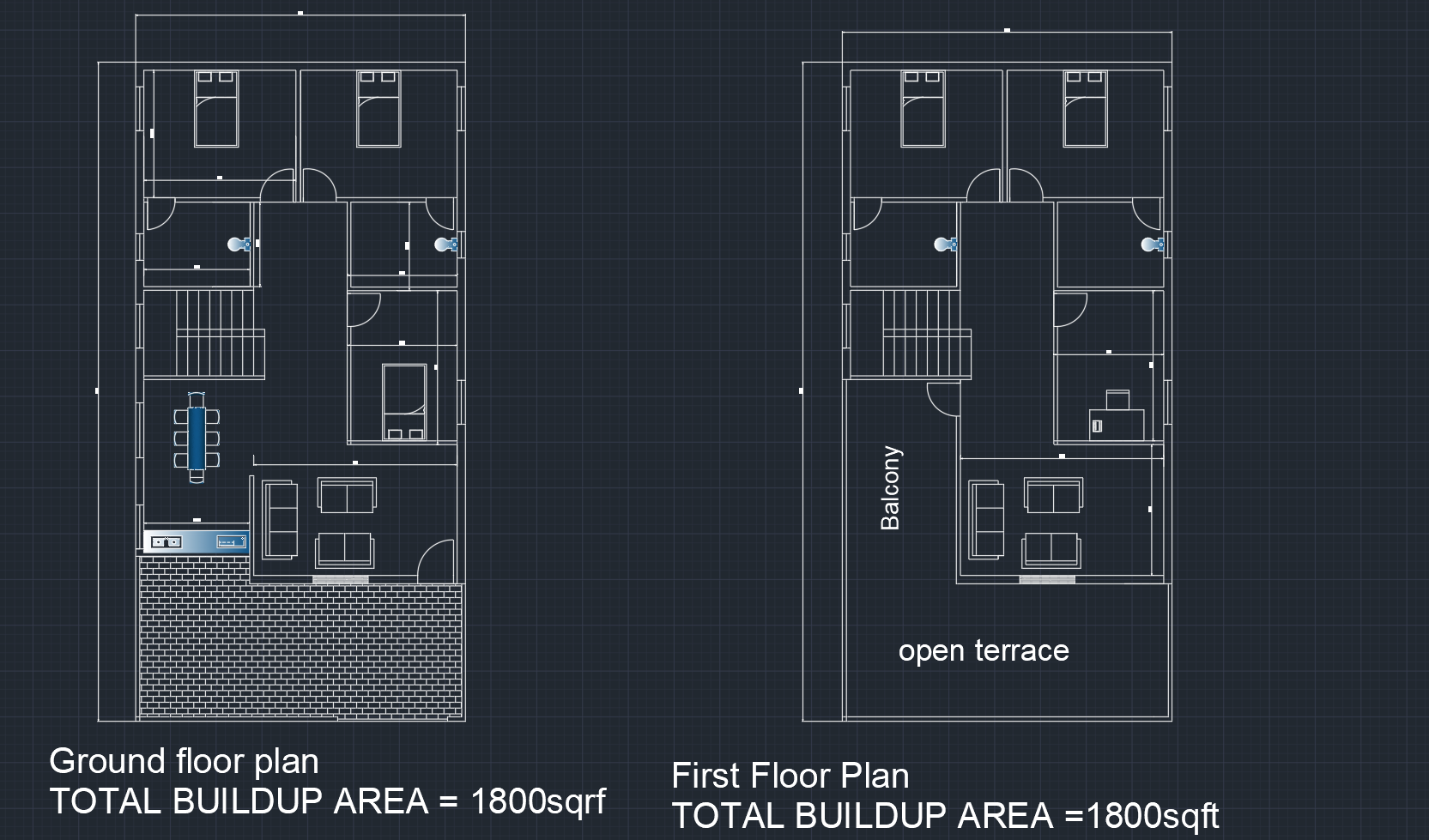 Two-floor house plan