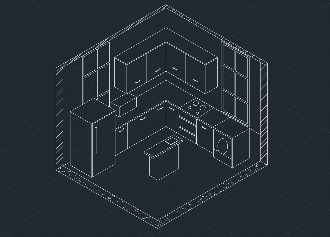 Kitchen isometric