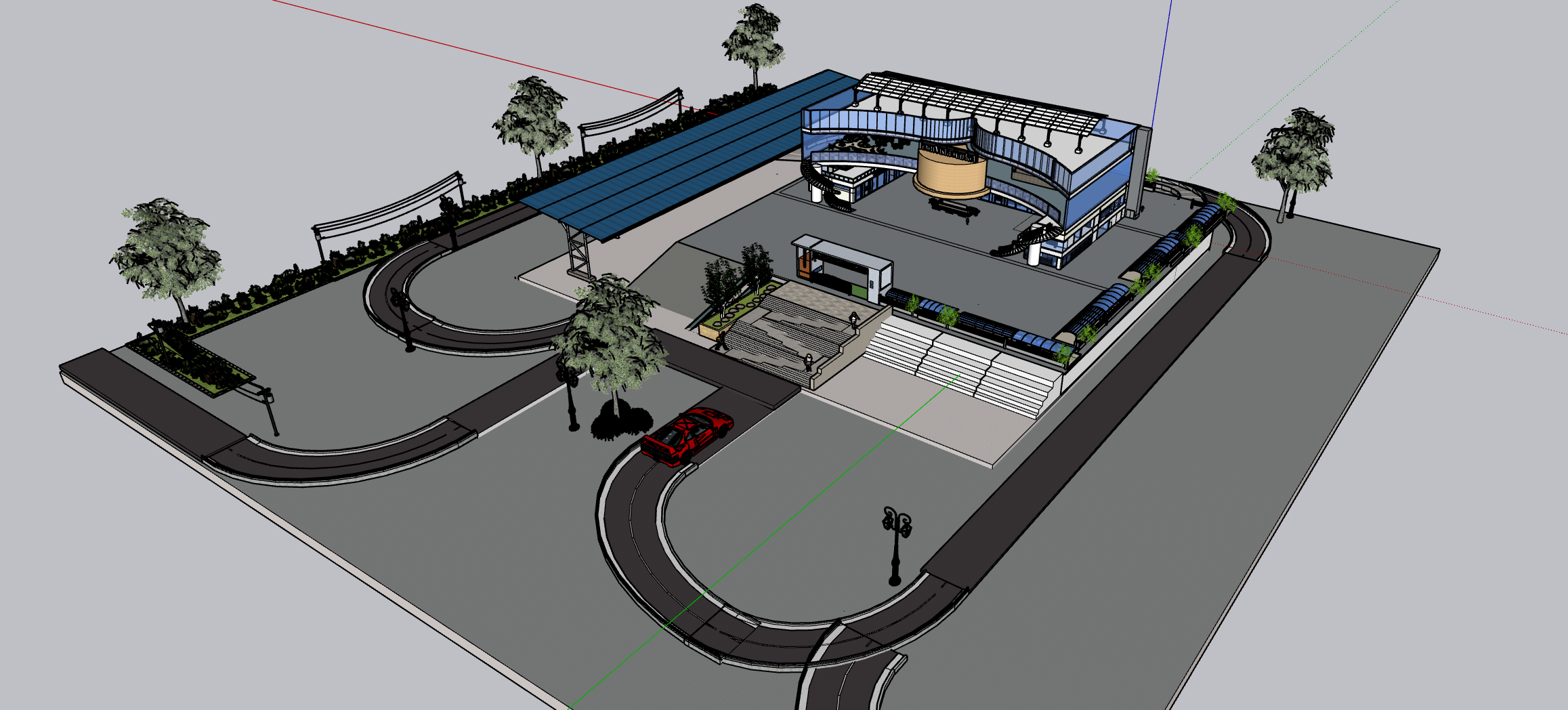 Mall site plan perspective