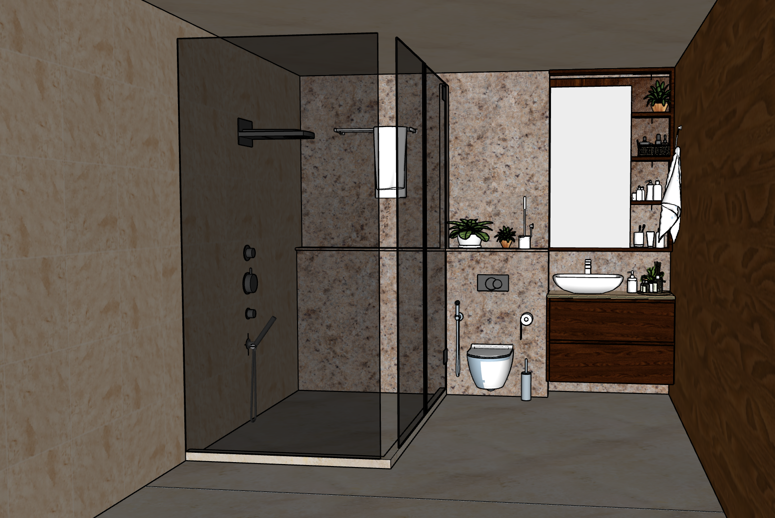 SketchUp bathroom concept
